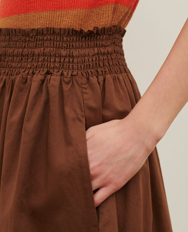 Falda larga de algodón 35 brown