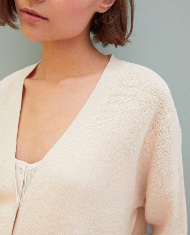 Cárdigan oversize Natural beige