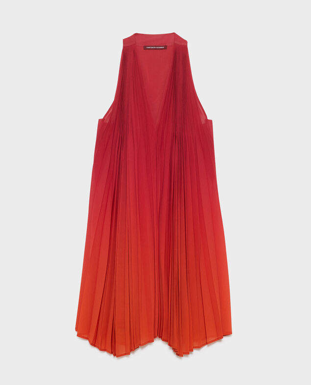 Vestido plisado fluido