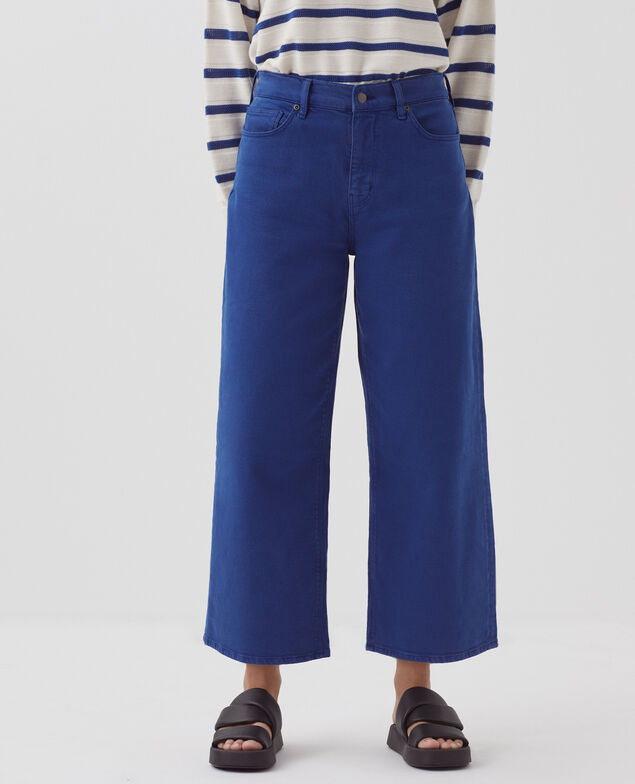 EMY - Jeans cropped wide leg H660 sodalite blue