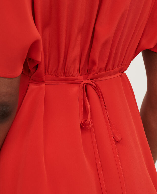 Vestido midi de seda 7024c 14 red