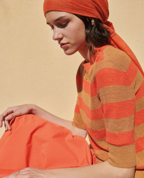 Jersey con manga corta de lino 0240 tiger lily stripes 3sju093l01