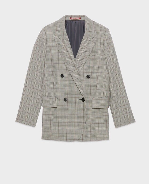Chaqueta amplia de lana
