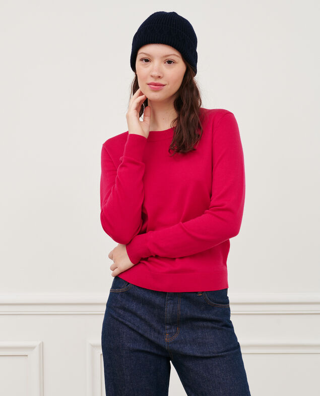 Jersey cuello redondo de lana merino 6018c persian red Passy