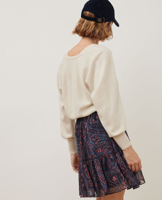 Jersey con cuello de pico de cachemir