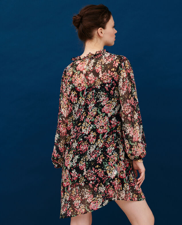 Vestido corto estampado 7016c 09 black