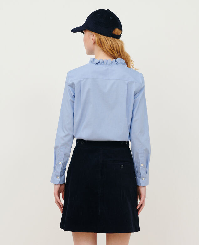 Camisa de popelina de algodón A613 blue stripe 2wsh138c53