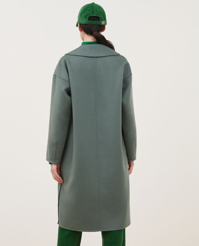 Abrigo de doble cara de lana y cachemir 8850 54 green