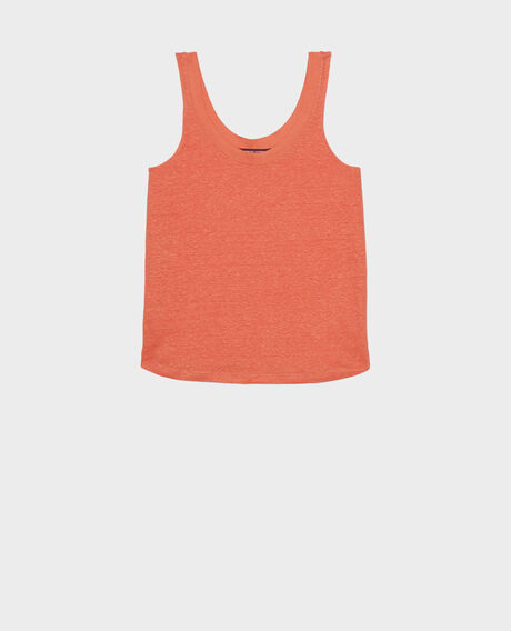 Camiseta de lino sin mangas 21 light orange 2ste054f05