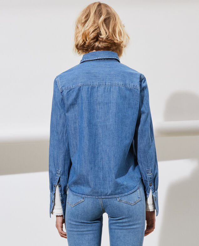 Camisa vaquera con bolsillos Denim medium wash