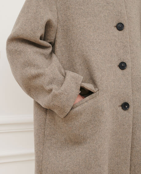 Abrigo corto de lana mezclada 8892 04 gray 2wco299w16