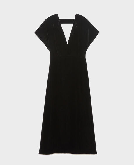 Vestido largo de terciopelo