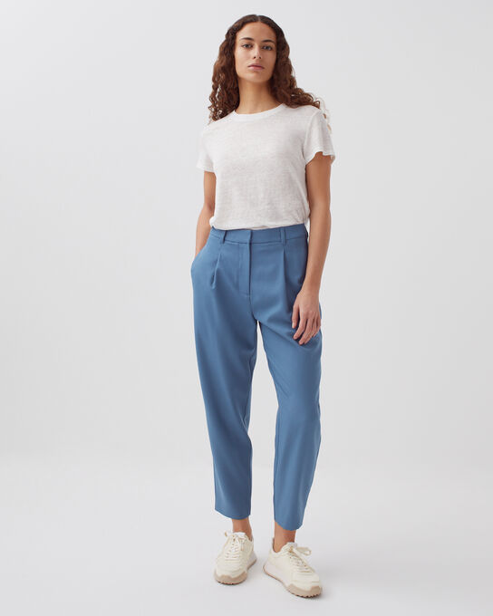PEGGY - Pantalón carrot de lana A622 BLUE HORIZON