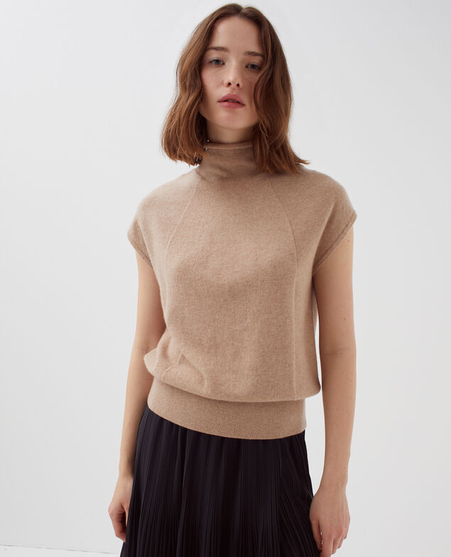 Jersey sin mangas de cachemira I320 savannah tan