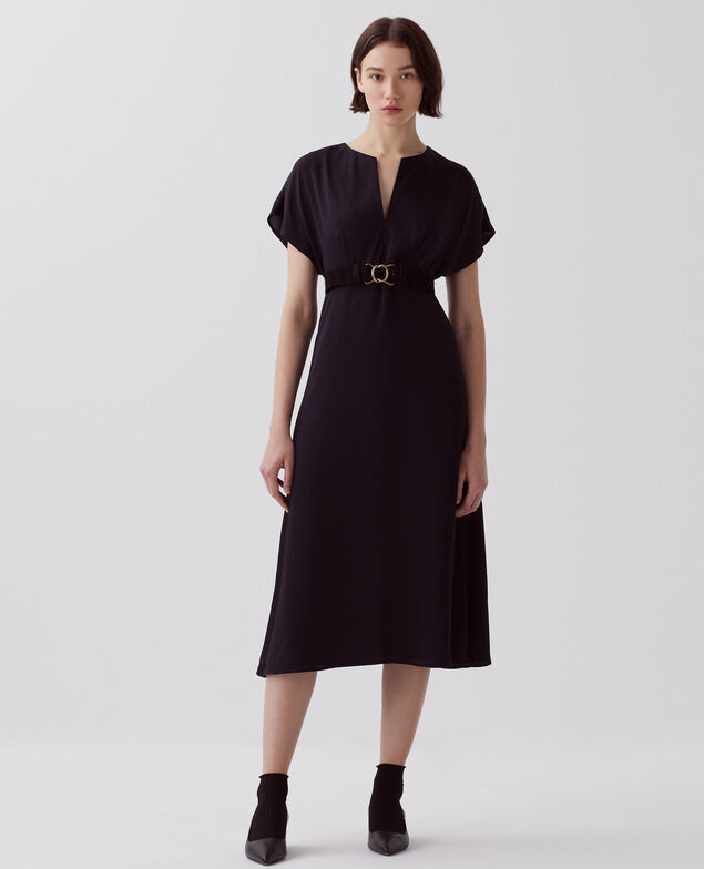 Vestido fluido tacto seda H091 black beauty