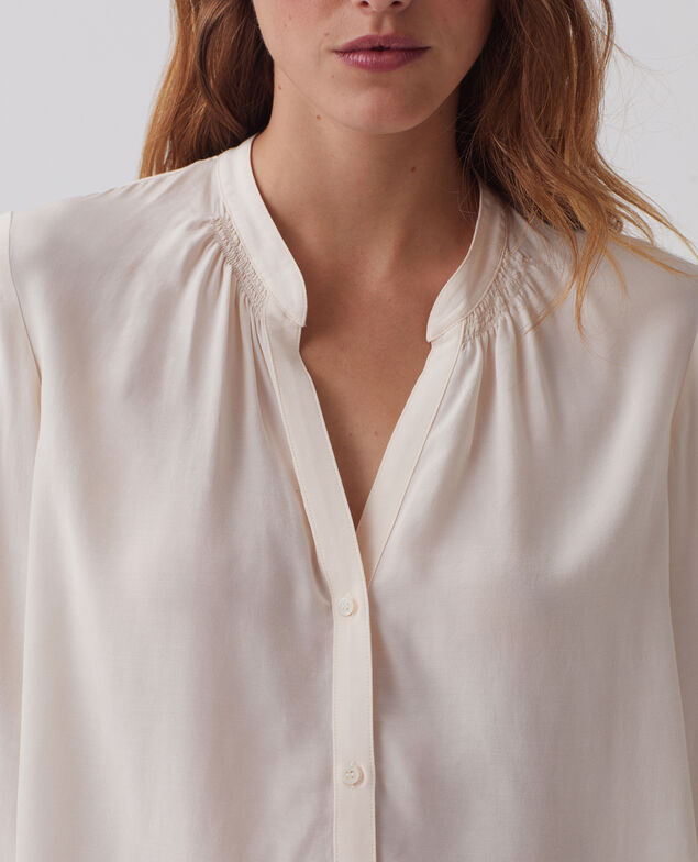 Camisa de manga larga fluida J300 natural