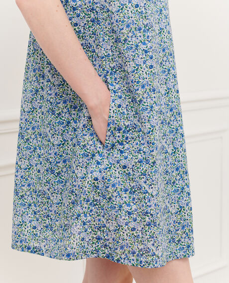 Vestido corto de gasa de algodón 7050 92_print_blue 2sdr212c01