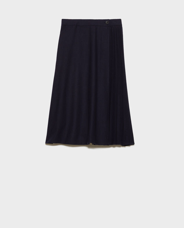 Falda plisada de franela 7012c 69 navy