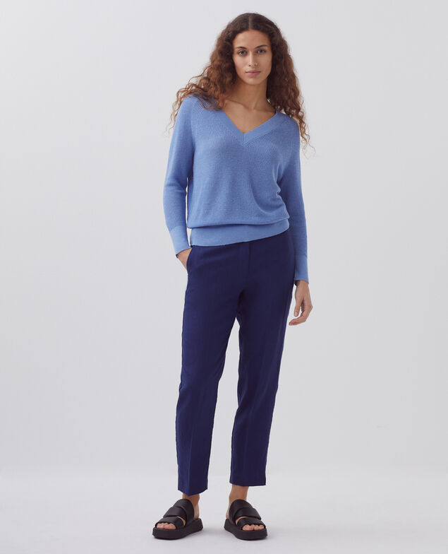 Jersey de lino con cuello de pico H605 savoie