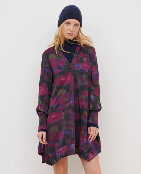 Vestido estampado fluido