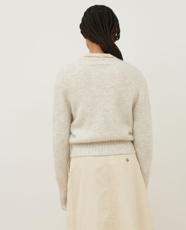 Cárdigan de alpaca mezclada
