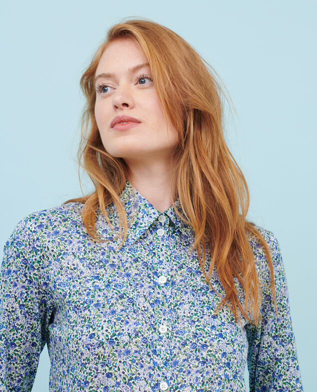 Camisa de algodón 92 print blue