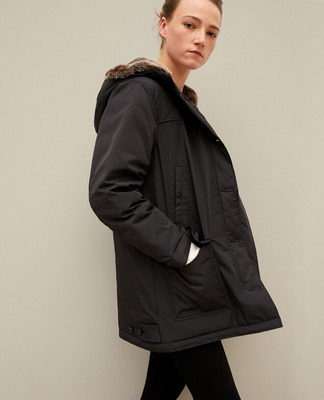Parka con capucha Noir