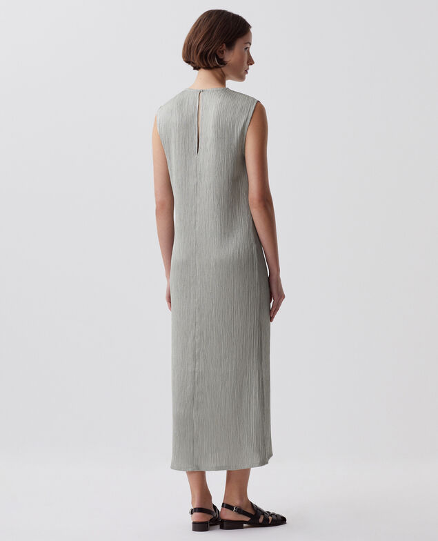 - Vestido largo con textura sin mangas J050 shadow gray