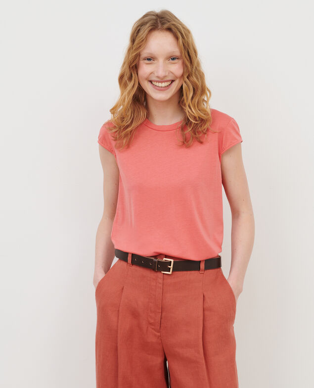 MANON - la camiseta con cuello redondo de algodón mezclado 18 wine