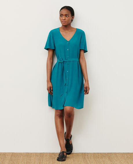 LAËTITIA - Vestido corto fluido 8906 harbor blue 2wdr358v02