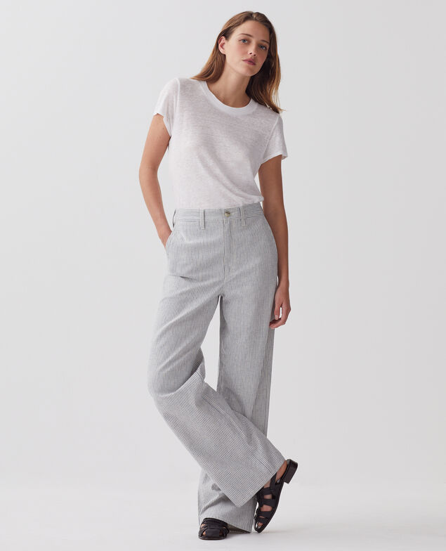 BLANDINE - Pantalón recto H611 blue mini st
