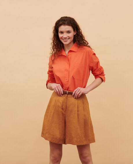 Short amplio de lino 0320 almond brown 3spa112f04
