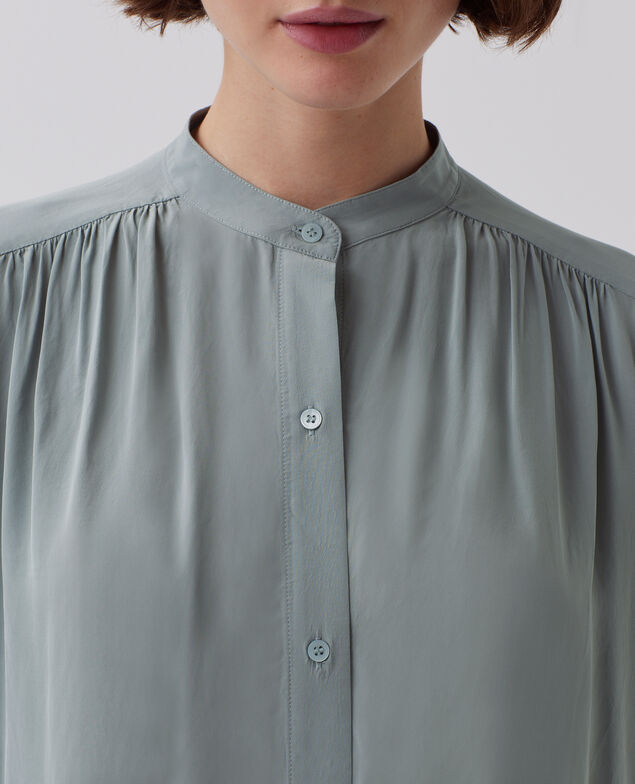 Camisa fluida de manga larga J620 slate blue