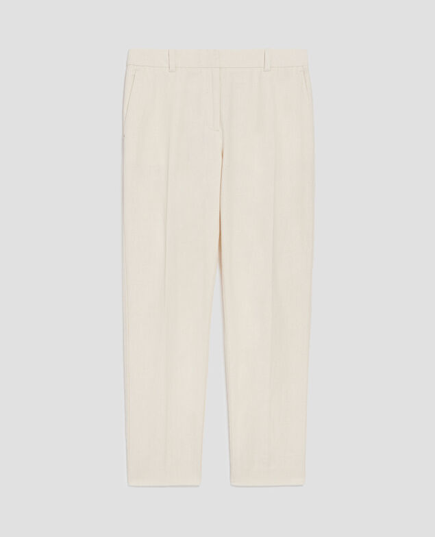 MARGUERITE - Pantalón cigarette H303 white swan