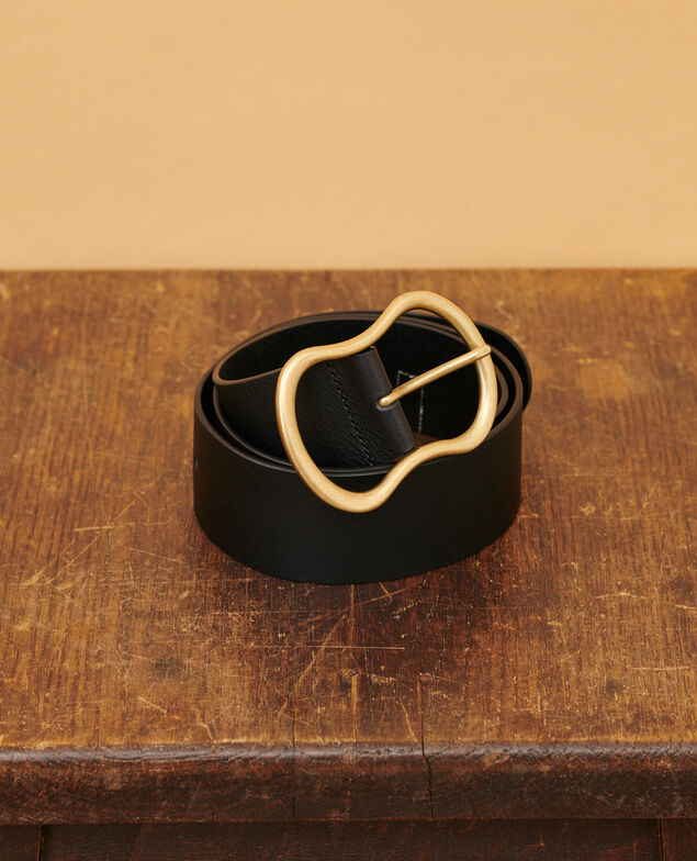 Cinturón ancho de cuero 8853 09 black