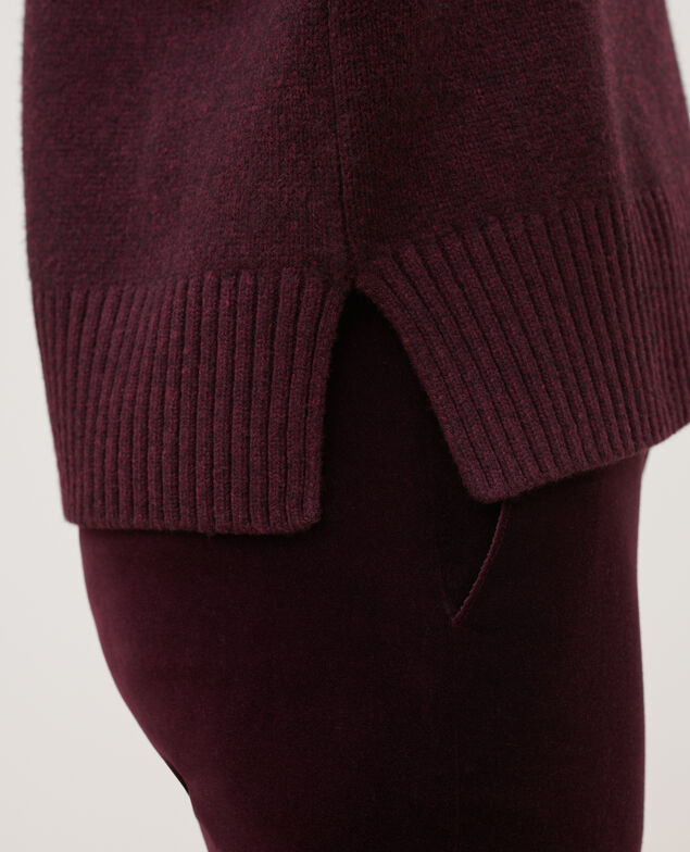 Jersey Cuello subido de lana merino A181 wine knit 3wju119w37