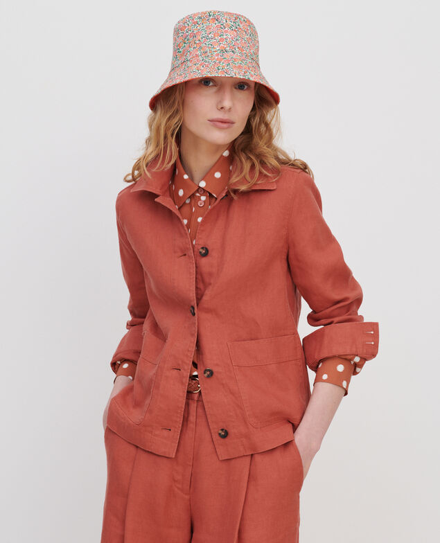 Chaqueta de trabajo de lino Panama 7200c 13 red
