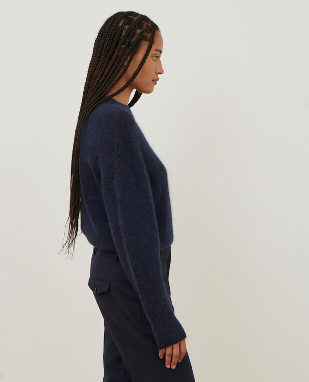 Jersey de alpaca mezclada A692 navy