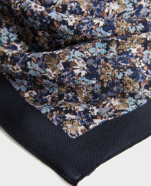 Pañuelo de lana estampado Stone blue