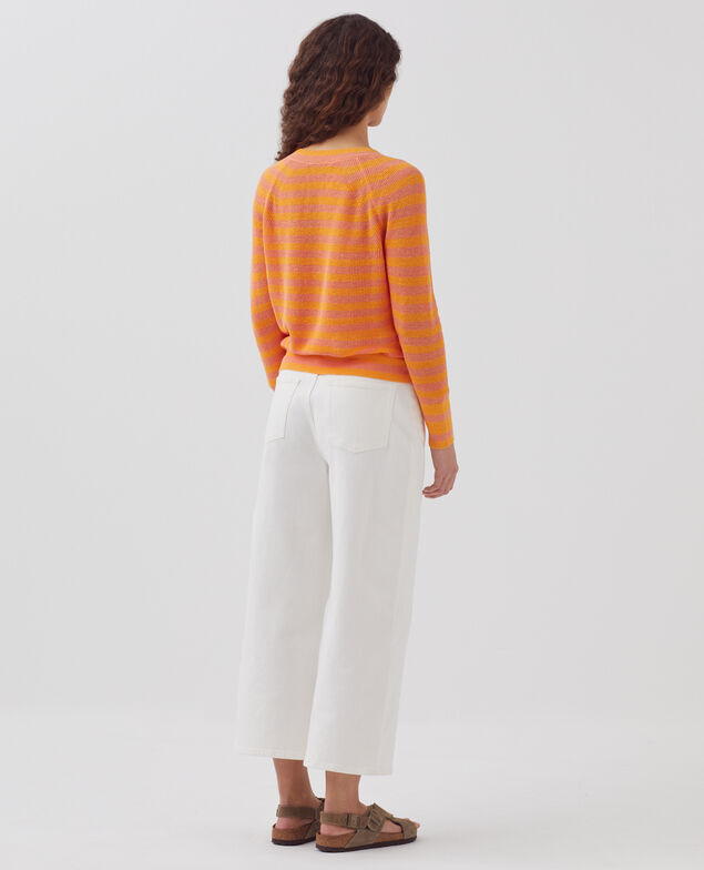 Jersey de lino con cuello de pico H231 thin sheen