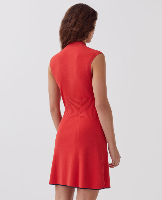 Vestido corto de punto J240 paprika orange