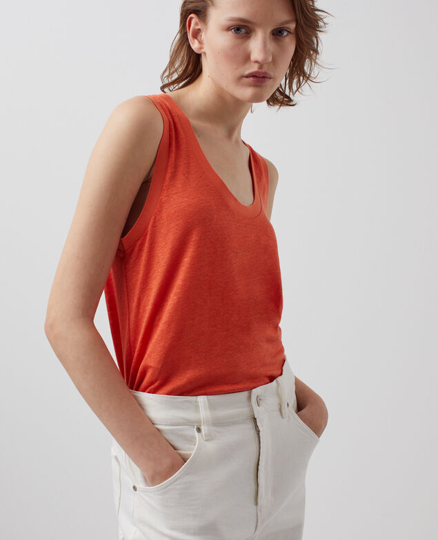 Camiseta sin mangas de lino