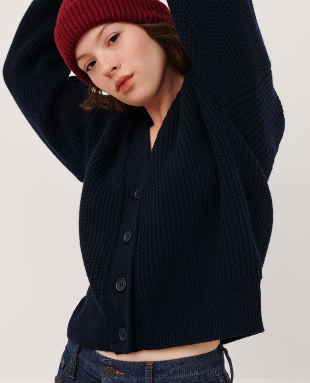 Cárdigan de lana virgen 8846 69 navy