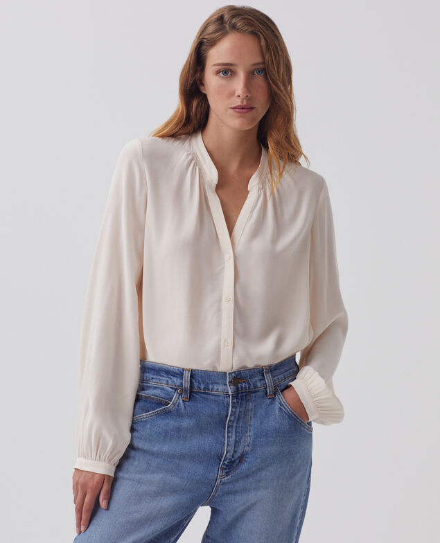 Camisa de manga larga fluida J300 natural