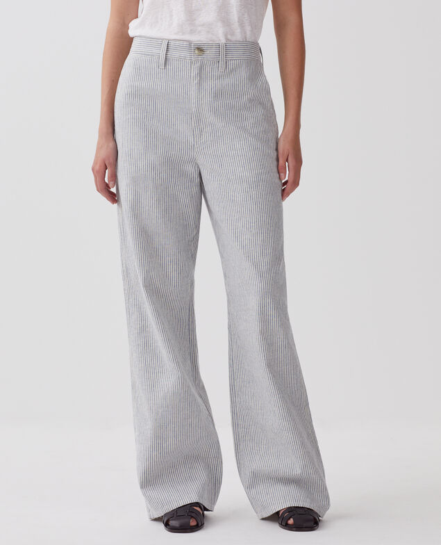 BLANDINE - Pantalón recto H611 blue mini st