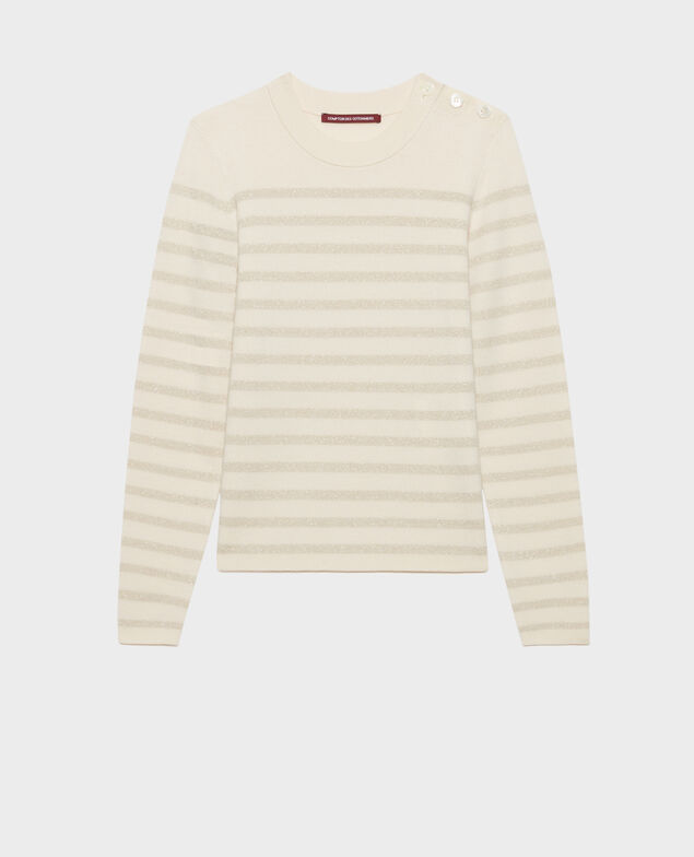 MADDY - Jersey marinero de lana merina 8801 01 offwhite