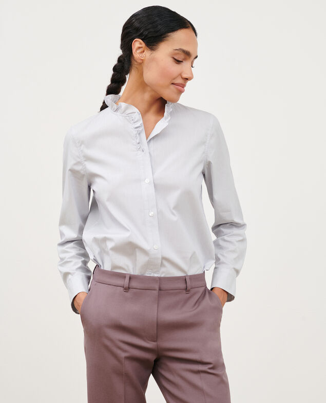 Camisa de algodón 8871 69 navy stripe