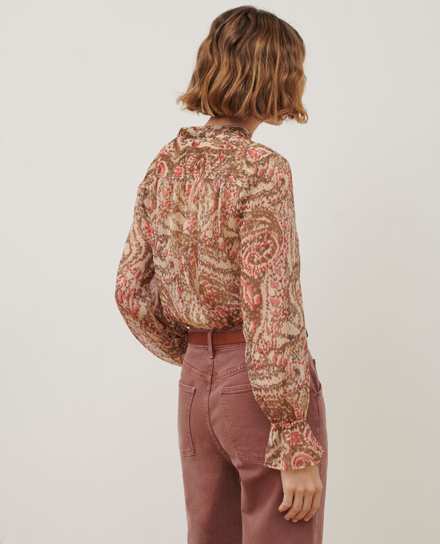 Blusa de manga larga de paño