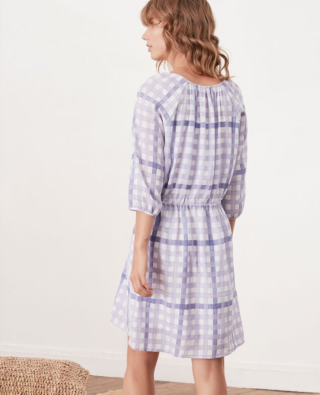 Vestido estampado Ghingham iris