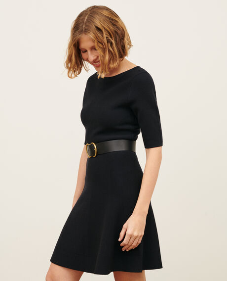 Vestido corto de lana 8824 09 black 2wdk298w21